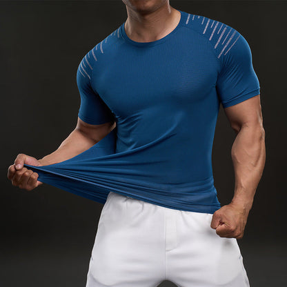 Herren Fitness T-Shirt atmungsaktiv mit Belüftungszonen