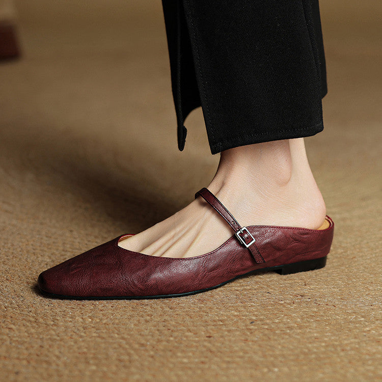 Damen Slipper Leder Echt Bequem