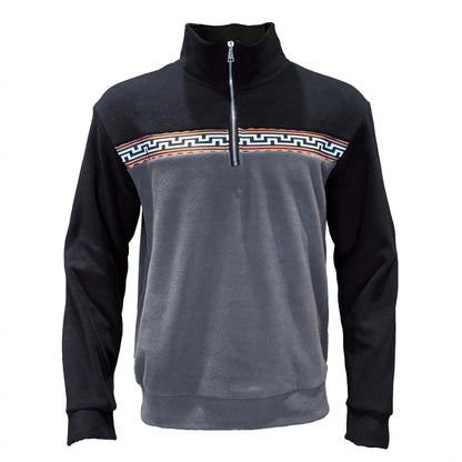 Herren Fleece-Pullover Stehkragen Modern Farbig