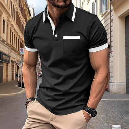 Herren Polo-Shirt Modern KontrastkragenSlim Fit