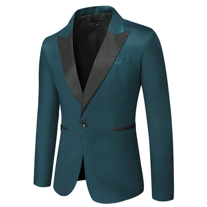 Herren Blazer Elegant Smoking Anzug Modern Schwarz