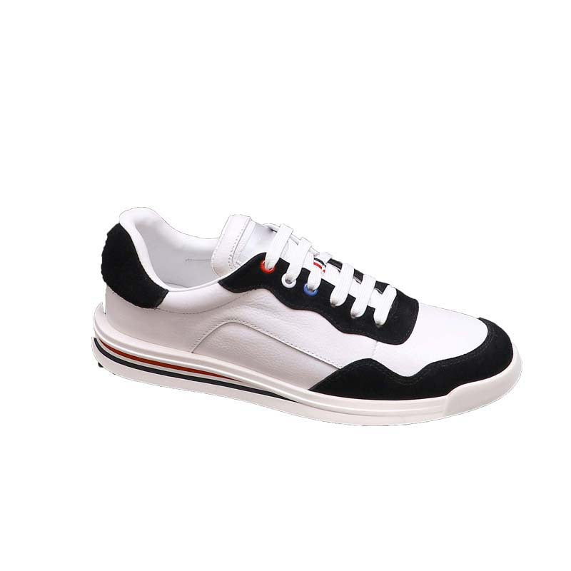 Damen Sneaker Leder Sportlich Mit Kontrasten