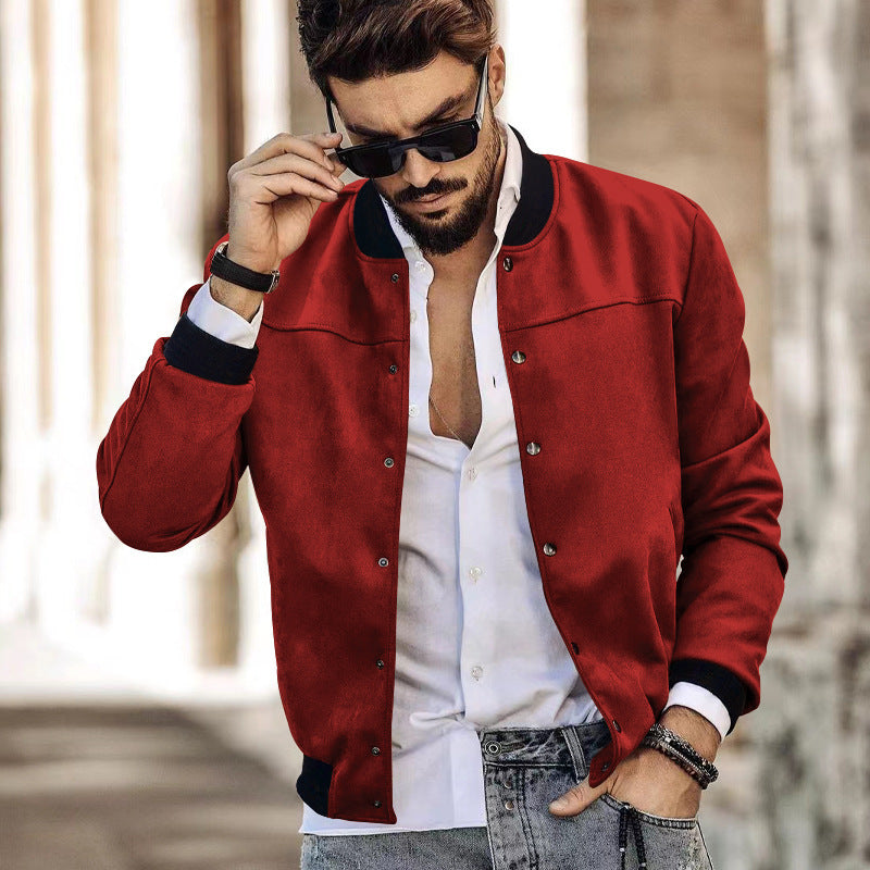 Herren Sportjacke College Style Reißverschlusstaschen Modern - BerlinGlamour
