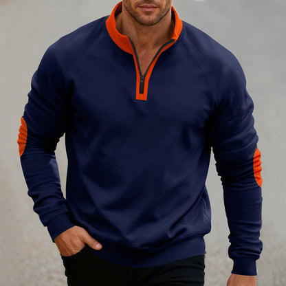 Herren Sweatpullover Stehkragen Sportlich Modern