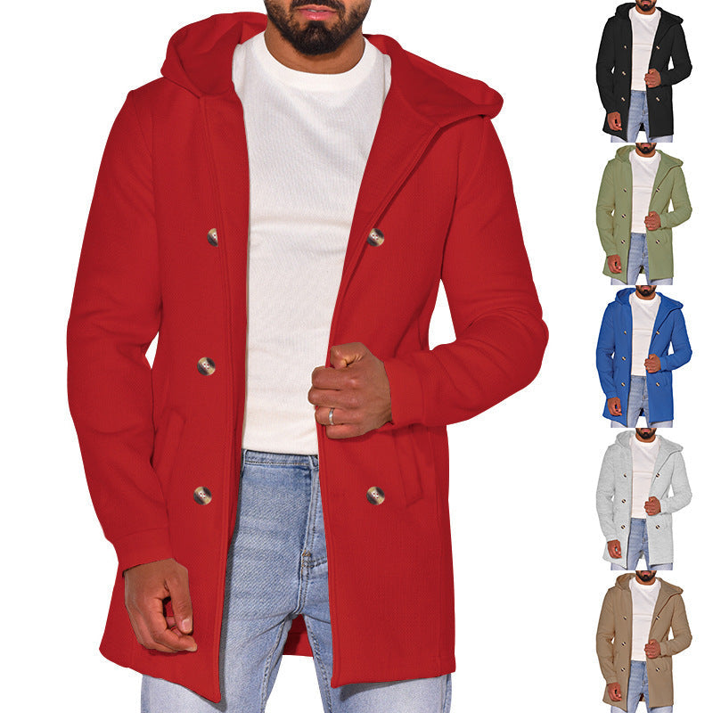 Herren Parka Jacke Modern mit Taschen und Revers