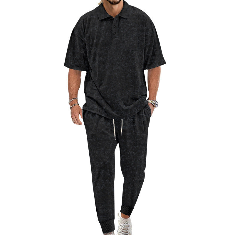 Herren Freizeit-Set Jogginghose Poloshirt Bequem Modern - BerlinGlamour