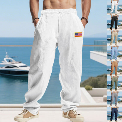 Herren Strandhose Mit Flaggenmotiv Elastisch Bequem - BerlinGlamour