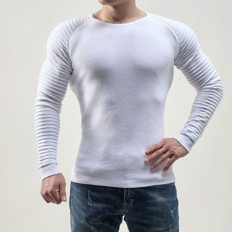 Herren T-Shirt Langarm Slim Fit Modern - BerlinGlamour
