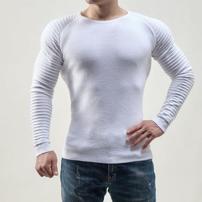 Herren T-Shirt Langarm Slim Fit Modern - BerlinGlamour