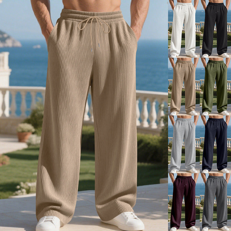 Herren Freizeithose Bequem Elastisch Geraader Schnitt - BerlinGlamour