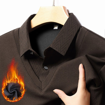 Herren Langarmshirt Modern Strukturiert Feuchtigkeitsregulierend