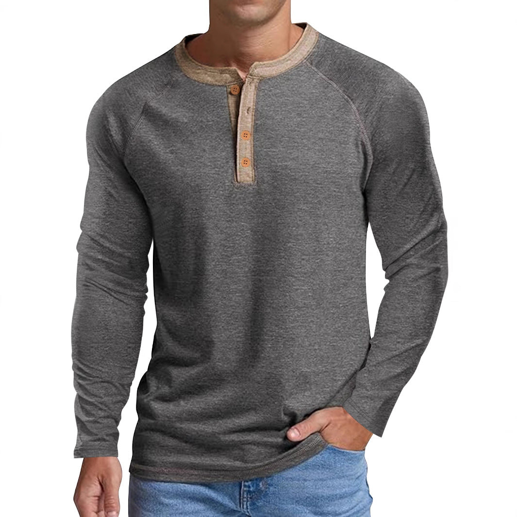 Herren Langarmshirt Elegant Knöpfe Modern Berlin_Style - BerlinGlamour
