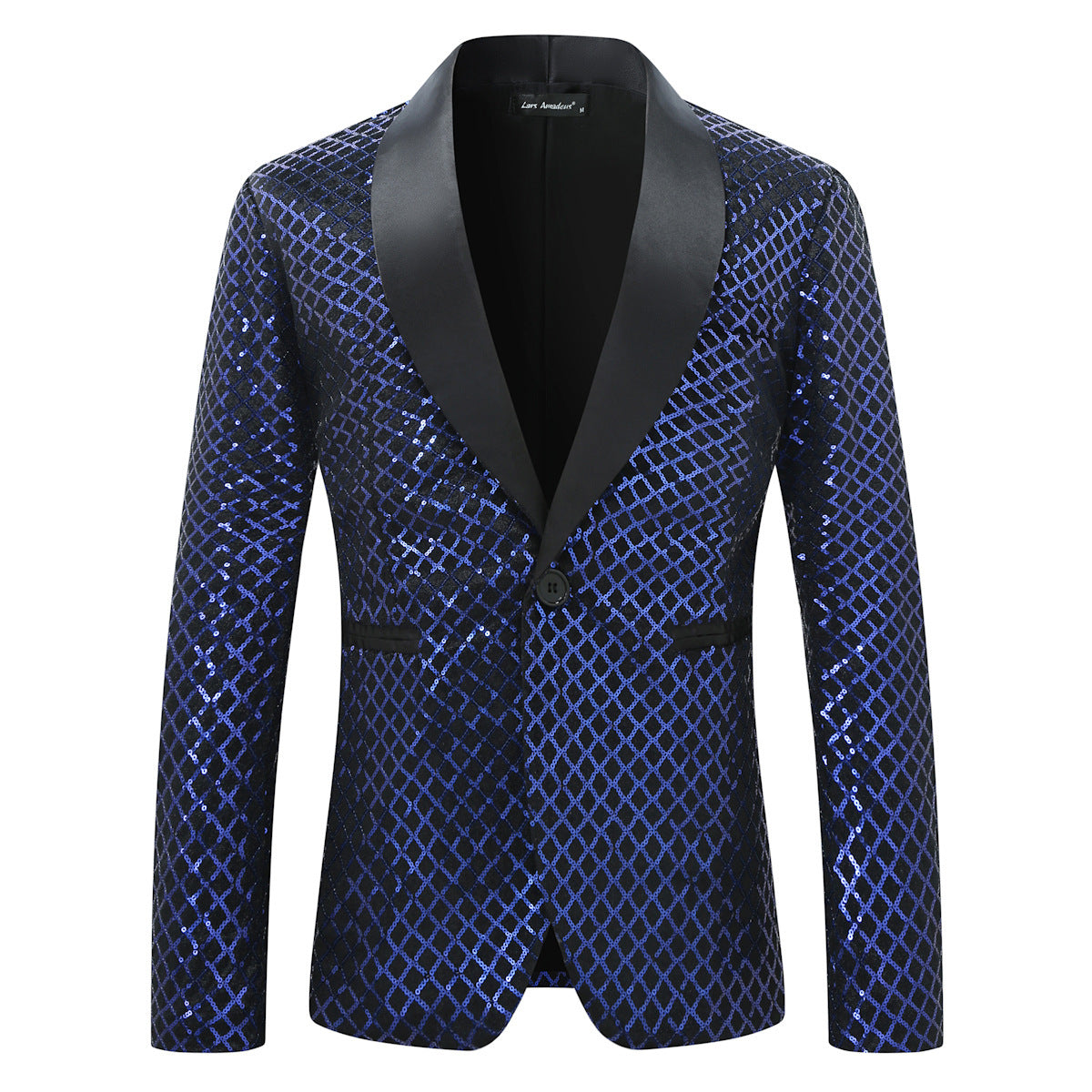 Herren Blazer Pailletten Luxus Anzug Jackett Elegant