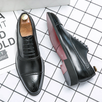 Damen Schnürschuhe aus Leder Elegante Klassisch Perforiert - BerlinGlamour