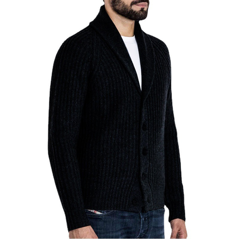 Herren Strickblazer Modern Rippdesign Elegante Optik