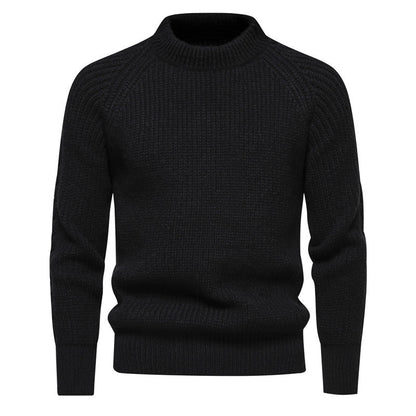 Herren Strickpullover Kuschelig Warm Mit Hochem Kragen