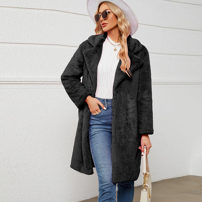 Übergroße Fleecejacke Damen Kuscheljacke Warm