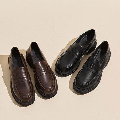 Damen Loafer aus Leder Elegante Bequem Heidi Mode - BerlinGlamour
