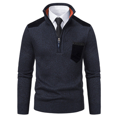 Herren Pullover Modern Kurz Reißverschluss Elegantes Design