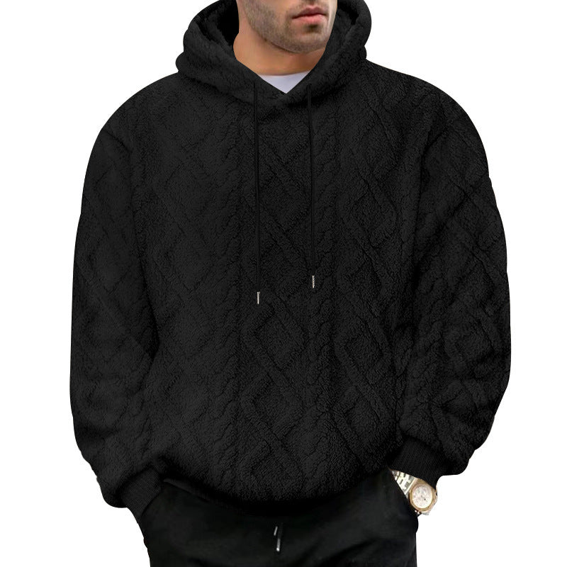 Herren Fleece Pullover Kapuzen Sweatjacke Modern