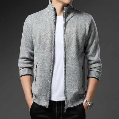 Herren Fleecejacke Warm Mit Reißverschlusstaschen