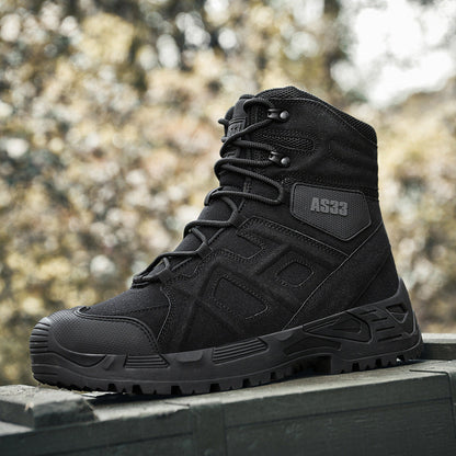 Herren Taktische Stiefel Outdoor Militärstil Schwarz