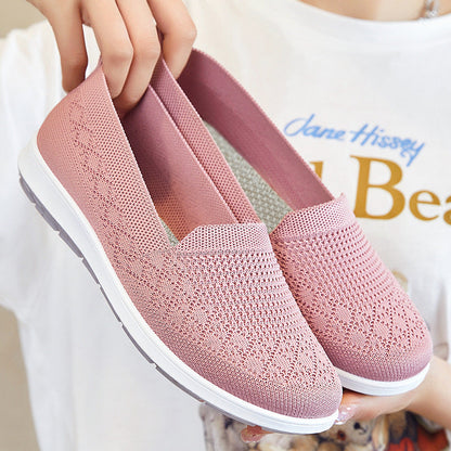 Damen Sneaker Bequem atmungsaktiv Strickdesign Sportlich - BerlinGlamour