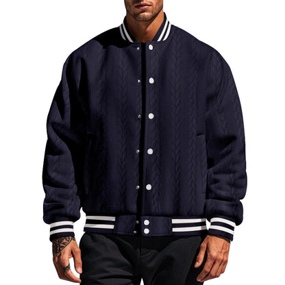 Herren Strickjacke Gesteppt Modern mit Seitentaschen