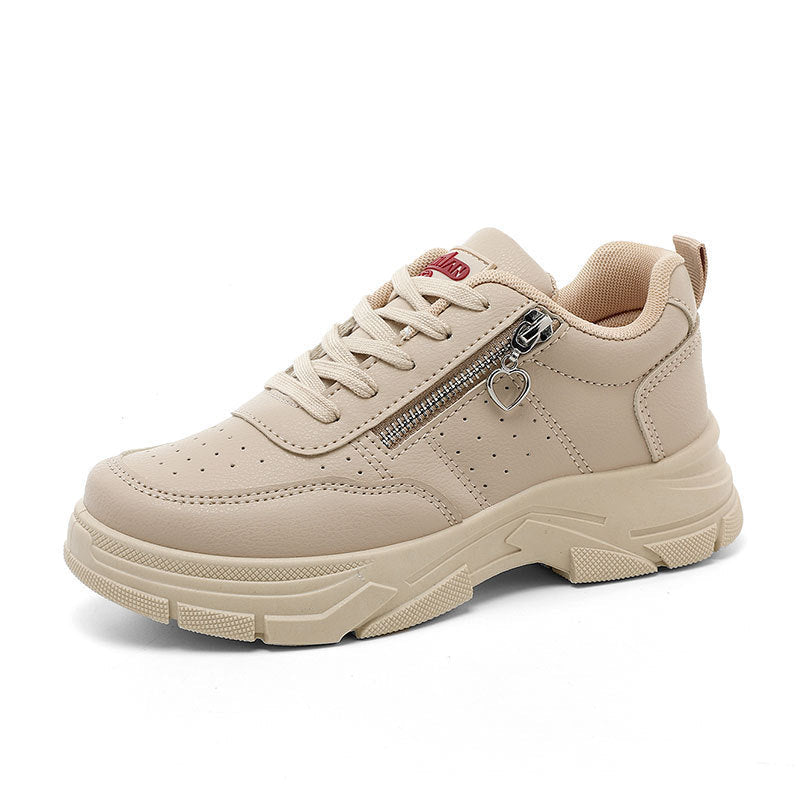 Damen Sneaker Sportlich Chunky mit Reißverschluss Rutschfest