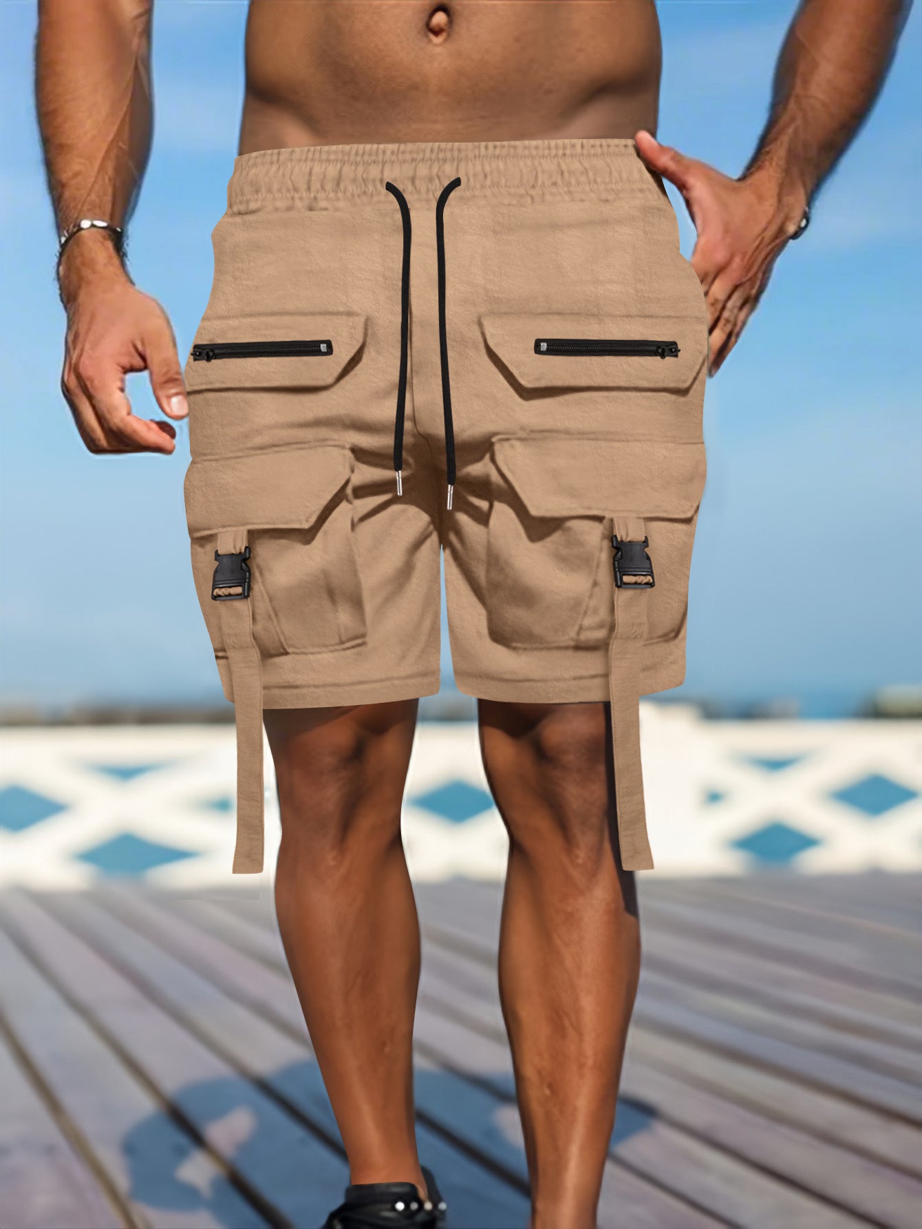 Herren Cargo Shorts Stil Utility Bequem Freizeit