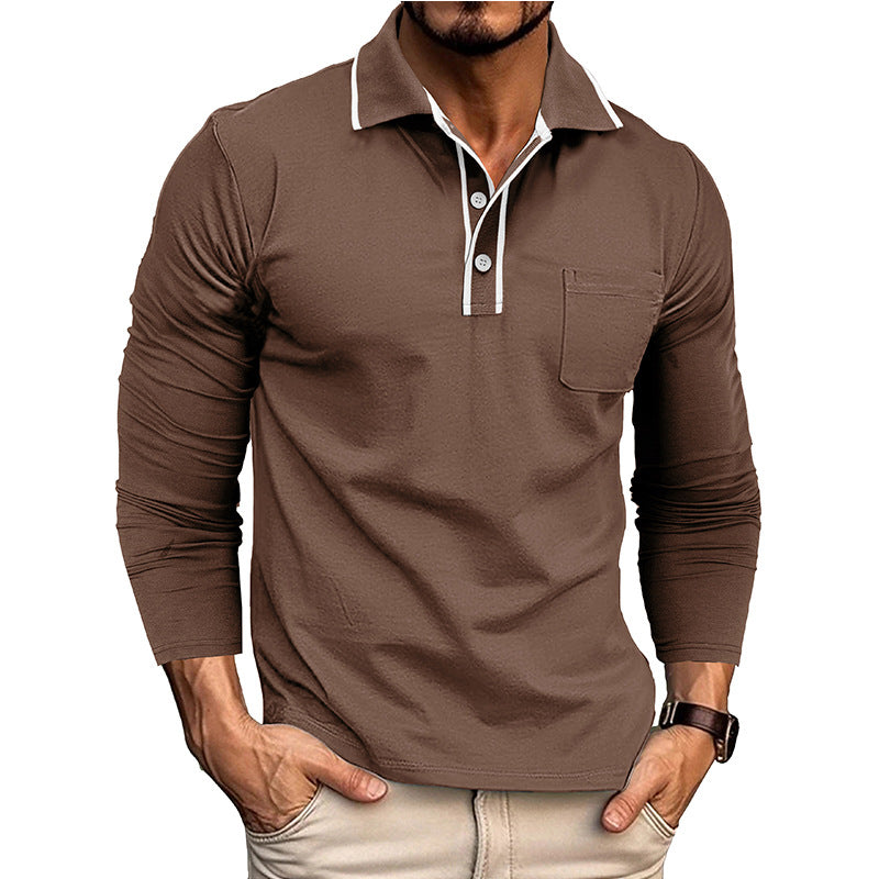 Herren Polo Hemd Klassisch Mit Brusttasche