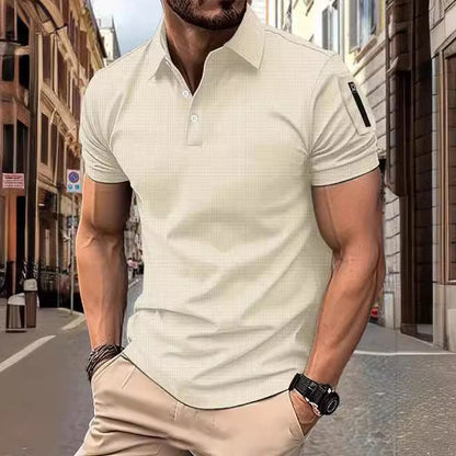 Herren Poloshirt Modern Muster Berlin Style