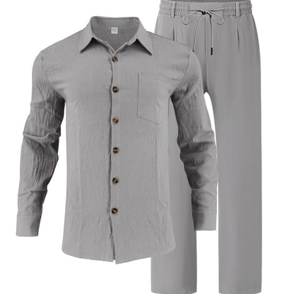 Herren Lounge-Set Bequem Hochwertig Mit Hemd Und Hose