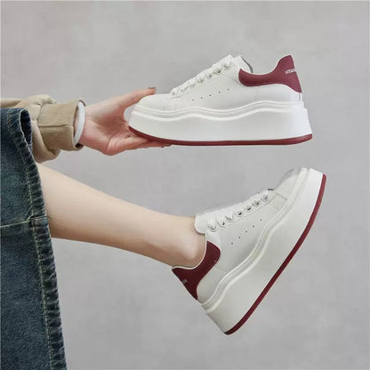 Damen Plateau Sneaker Hoch Modisch Elastisch