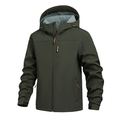 Herren Softshell-Jacke Wasserabweisend Verstellbare Kapuze