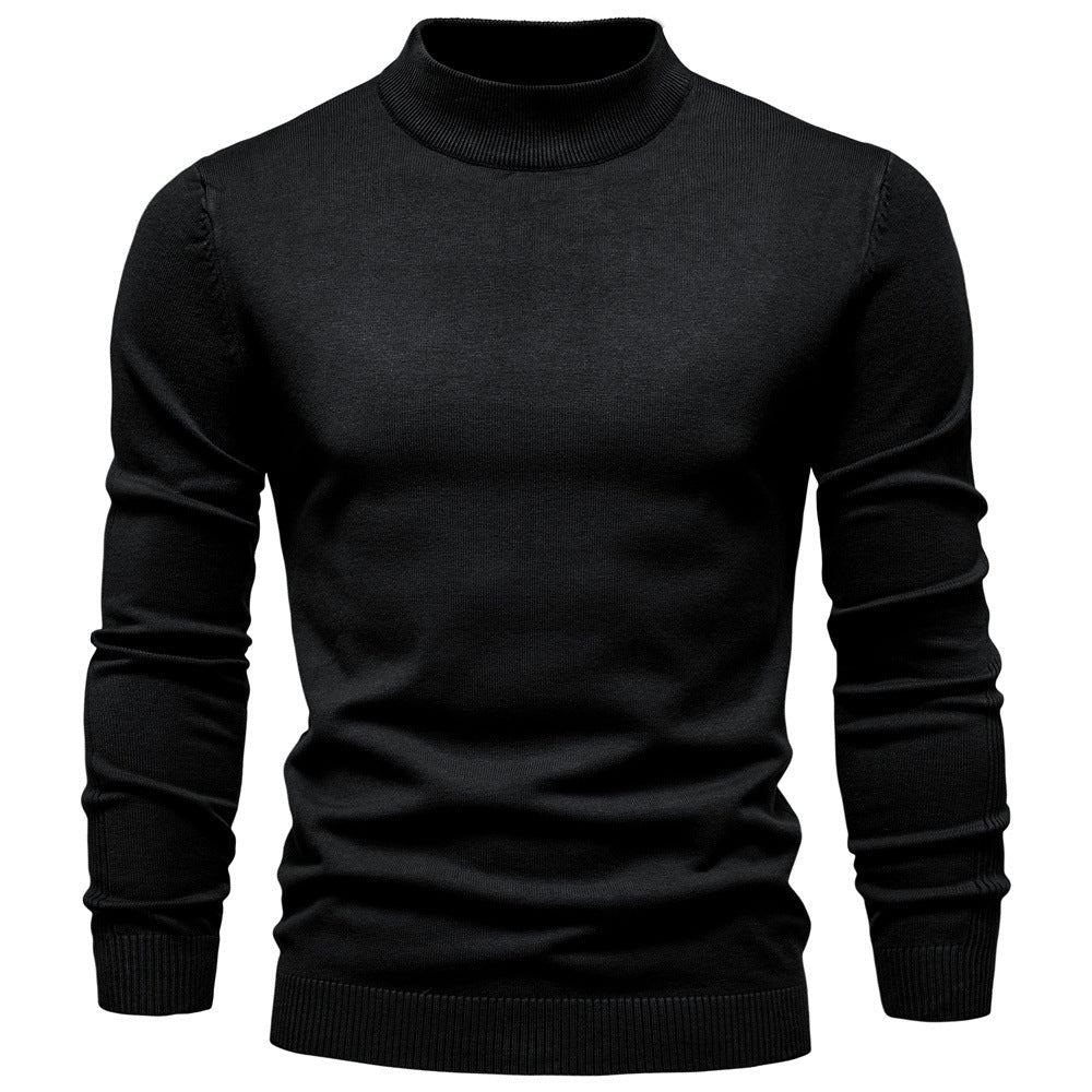 Herren Rollkragenpullover Weich Strick Material Rippstruktur
