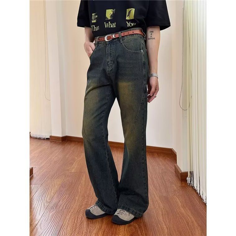 Herren Vintage-Jeans Hochbund Komfort-Schnitt
