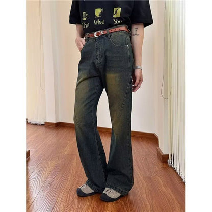 Herren Vintage-Jeans Hochbund Komfort-Schnitt