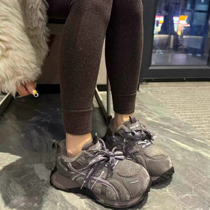 Damen Sneaker Sportlich Warm Rutschfest