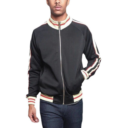 Herren Sweatjacke Sportlich Modern mit Kontrastfarben