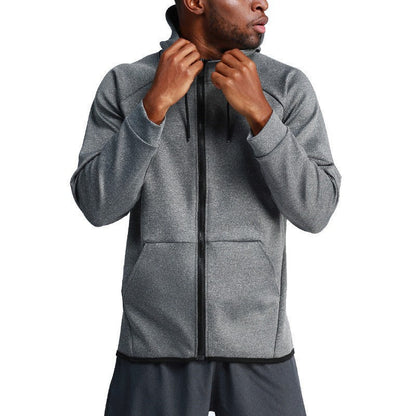 Herren Sportjacke Kapuze Taschen Funktionell Wasserdicht