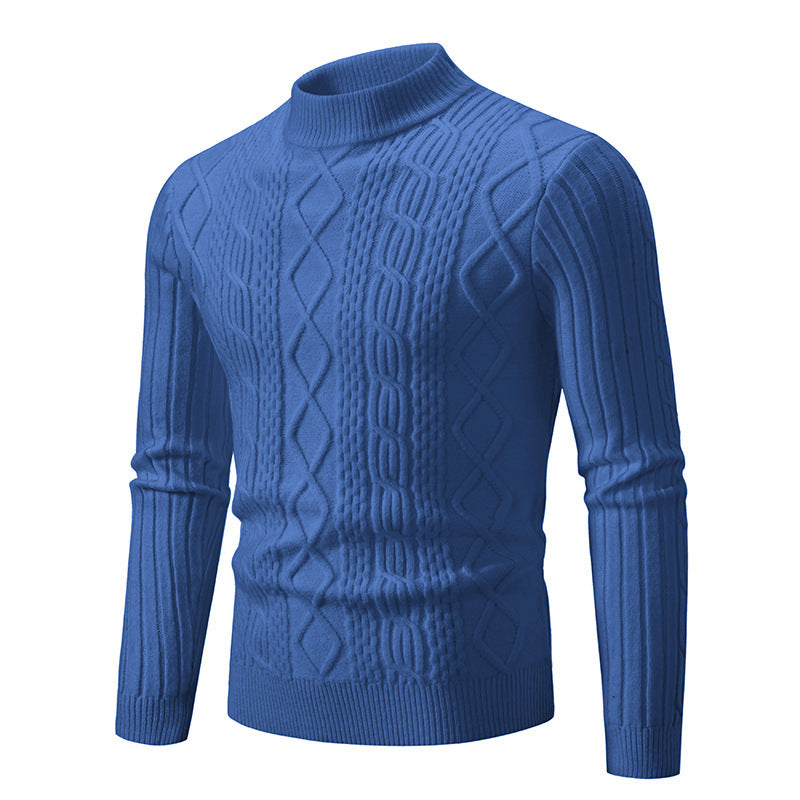 Herren Rollkragenpullover Grobstrick Modern
