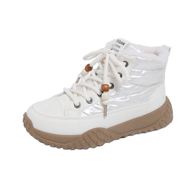 Damen Winter Sneaker High-Top Fleece Warm Isoliert
