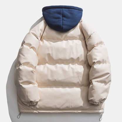 Herren Daunenjacke Steppweste Warm Abnehmbare Kapuze