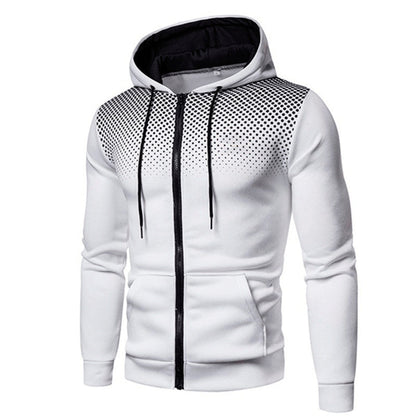 Herren Sportpullover Kapuze atmungsaktiv mit Reißverschluss