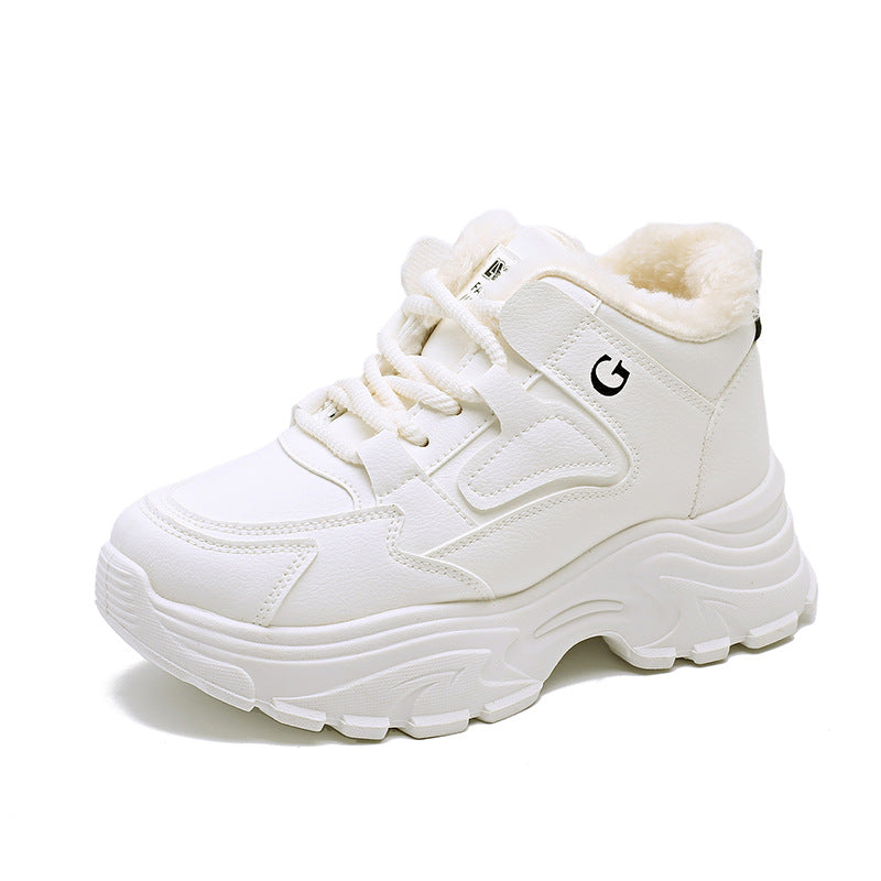 Damen Sneaker Winterlich Chunky Bequem Warm