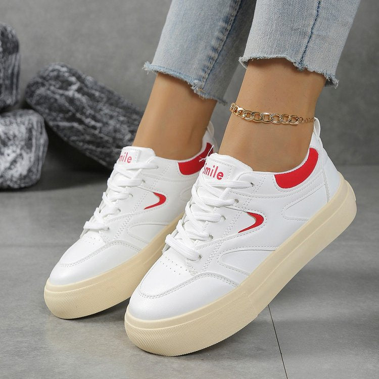Damen Plateau Sneaker Hoch Modisch Trendy Sohle