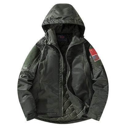 Herren Winterjacke Isoliert Verstellbare Kapuze Funktions-Taschen