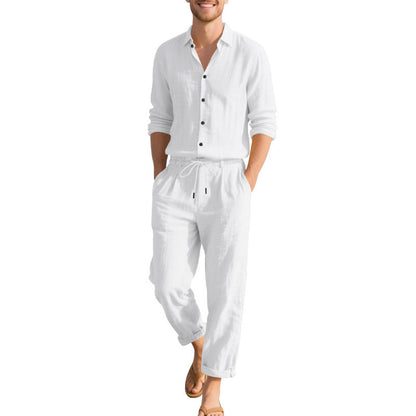 Herren Leinenanzug Modern Lässig Elastisch