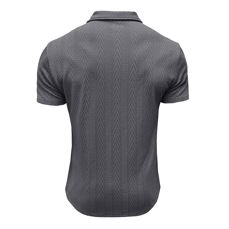 Herren Poloshirt Kurzarm Strukturiert Modern Berlin Style